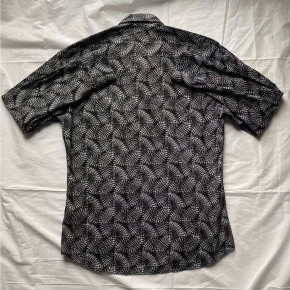 Men’s Bertigo Long Sleeve Button Up Black/White Design Print Shirt Sz Large - Picture 9 of 10